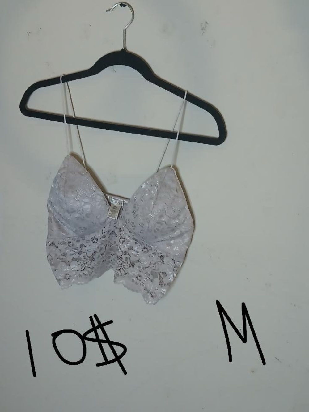 Charlotte Russe Lace Bralette Tank Top in Light Lavender